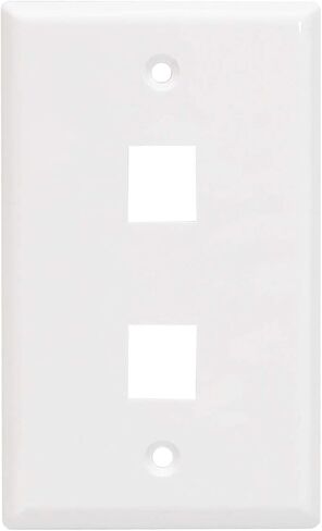10-Pack 2-Port Keystone Jack Wall Plate in Saudi Arabia