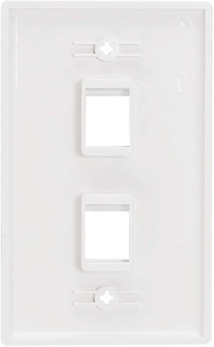 10-Pack 2-Port Keystone Jack Wall Plate in Saudi Arabia