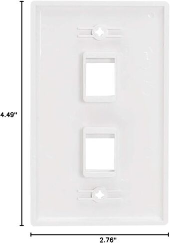 10-Pack 2-Port Keystone Jack Wall Plate in Saudi Arabia