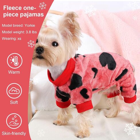 Dog Sweater Dog Pajamas for Small Dogs Girl Boy Super Soft Warm Small Dog Sweater Pjs Cute Pet Clothes Dog Sweaters Jumpsuits Plush Puppy Onesie Outfits for Chihuahua Yorkie in Saudi Arabia