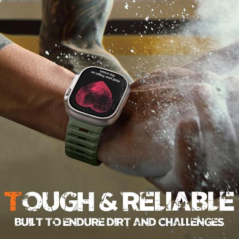 Witzon Sport Bands Compatible with Apple Watch Ultra Band 49mm 46mm 45mm 44mm 42mm Men, Wide Soft Silicone Strap Rugged Smart Watches Replacement for iWatch Ultra Ultra 2 Series 10 9 8 7 6 5 4 3 2 SE in Kuwait