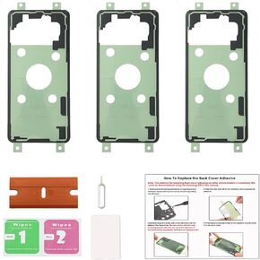 Galaxy S10 Plus Back Cover Pre-Cut Tape, Back Door Cover Adhesive Double Sided Tape Replacement for Samsung Galaxy S10 Plus with Tools
