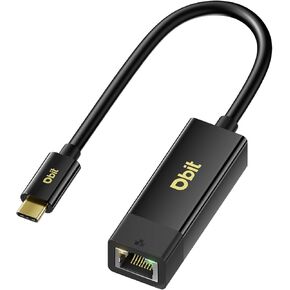 DBIT USB C to Ethernet Adapter, Gigabit RJ45 to Type-C (Thunderbolt 4/3) Ethernet LAN Network Adapter, Plug and Play, Compatible with Smart Phone, MacBook Pro, iPad Pro, Surface, Dell XPS and More