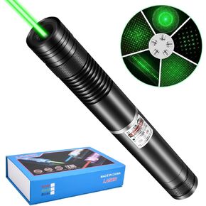 Rechargeable Green Beam Flashlight Long Distance Range for TV/LED/LCD Screens Presentation Office/Outdoors/Astronomic/Construction