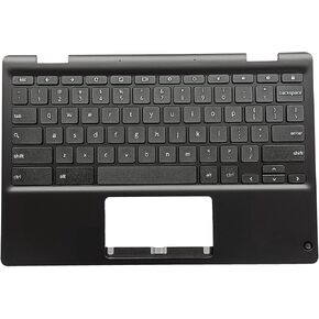 Replacement Laptop Upper Case Palmrest Keyboard Assembly Part for Asus Chromebook 11 C214MA 13N1-8CA0501 Black
