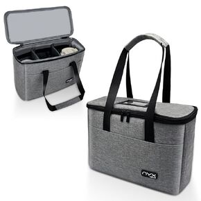 Resuable 3 Cups Drink Carrier for Delivery with Handle and Adjustable Dividers,Insulated Drink Caddy Cup Holder Bag for Take Out,Beverages Carrier Tote with Handle for Outdoors(Gray)
