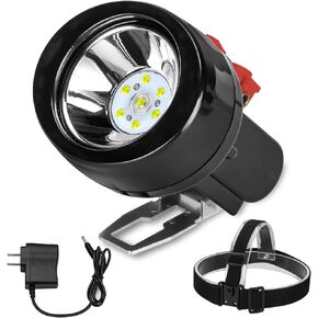 Safety Mining Headlamp Coal Miner Headlight Explosion Rroof Mining Light Led Waterproof Lamp BK2000 Rechargeable Coal Flashlight for Helmet Hard Hat Hunting Fishing (Yellow)