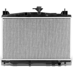 DNA Motoring OEM-RA-1061 OE Style Aluminum Cooling Radiator Replacement Compatible with 94 Mazda B3000 / 85-94 Ranger / 91-94 Explorer AT, 18" W X 18-3/8" H X 1" D, 1-1/2" Inlet, 1-1/2" Outlet