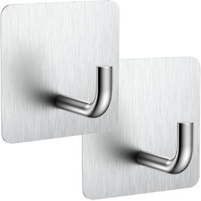 خطافات جدارية لاصقة من KRUI لبطانيات الحريق في حالات الطوارئ، خطافات تعليق على الحائط من الفولاذ المقاوم للصدأ شديدة التحمل مقاومة للماء ومقاومة للحريق للمنزل والمطبخ والحمام والمكتب، عبوة من قطعتين in Kuwait