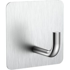KRUI Adhesive Wall Hooks for Emergency Fire Blankets, Heavy Duty Stainless Steel Wall Hanging Hooks Waterproof and Fireproof for Home Kitchen Bathroom Office 2 Pack