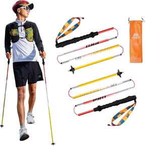 AONIJIE Trekking Poles - 2 Pcs Collapsible Aluminum Alloy 7075 Hiking Poles with Anti-Shock and Quick Lock System, Ultralight for Hiking, Camping, Mountaining, Trekking