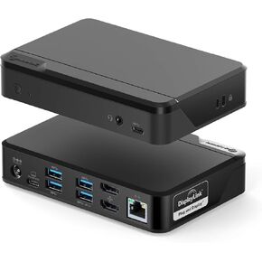 ALOGIC Universal Twin HD Docking Station, USB-C & USB-A Compatible - Dual Display 1080p@60Hz, 2X HDMI, 1 x USB-C 3.1(5G), 4 x USB-A 3.0(5G), 1 x Audio, 1 x Gigabit Ethernet Lock slot– DUTHD