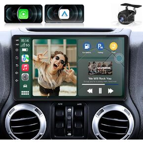 Car Stereo Radio for Jeep Wrangler JK Compass Grand Cherokee Dodge(4 Core 2+32G), 1280 * 800 IPS 10.1" Touchscreen with Wireless Carplay/Andriod Auto, Android13/5G-WiFi/Bluetooth5.0/FM/RDS/DSP/GPS/SWC in Kuwait