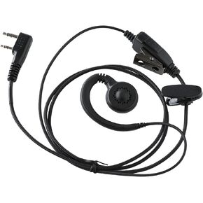 Walkie Talkie Earpiece with Mic Nylon Braided Design,2 Way Radio Surveillance earpiece Earphones with Cord for Kenwood,Mobile Ham Radio