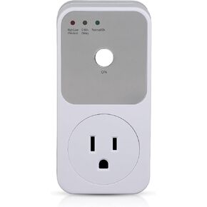 Voltage Protector, Voltage Regulator,Protector Outlet, Wall Mount Power Suppressor with US Plug Ac 80V to 150V Voltage,for TV PC Refrigerator Home Appliance