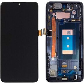 قطعة واحدة لاستبدال الشاشة الرقيقة LG G8X مع إطار LMG850 LMG850UM G850UM1A G850UM9A 6.4 بوصة شاشة LCD تعمل باللمس محول رقمي مع جزء استبدال الإطار