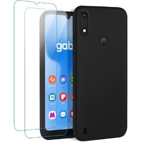 QUIETIP Case Compatible with Gabb Phone 4 with Screen Protector,Shockproof Protective Cover,Black
