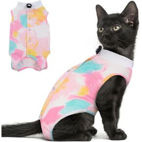 PUMYPOREITY Cat Recovery Suit, Cat Surgery Recovery Suit Female, Cat Spay Recovery Suit, Alternative to Cone of Shame, Cat Surgical Recovery Suit for Skin Diseases and Abdominal Wound, Pink, M