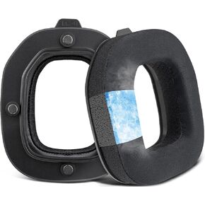 SOULWIT Cooling Gel Replacement Earpads for Astro A40 TR Headset, Ear Pads Cushions with Ice Silk Fabric, Noise Isolation Foam - Black