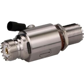 UHF Lightning Arrestor PL-259 Lightning Surge Protector PL259 Female to SO239 Female Bulkhead for CB Ham Base Antennas RFetomax (UHF arrestor female to female)