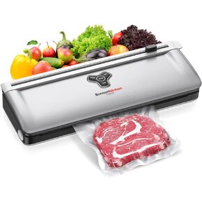 ماكينة غلق الطعام بتفريغ الهواء من Bonsenkitchen، تصميم مدمج، نظام إغلاق الهواء لأوضاع الطعام الجافة والرطبة، جهاز تفريغ الهواء من Sous Vide، طقم قاطع مدمج لسدادة الطعام لتخزين الطعام in Kuwait