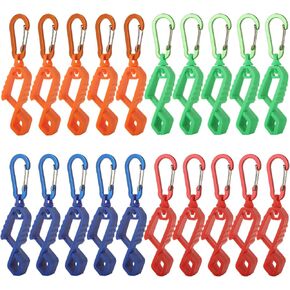 20PCS Glove Clip for Work, Work Safety Glove Grabber Keeper, Glove Holder Clip for Construction, Outdoor (Orange, Red, Blue,Green)