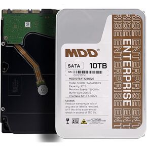 MDD (MDD10TSATA25672E) 10TB 7200 RPM 256MB Cache SATA 6.0Gb/s 3.5inch Enterprise Hard Drive (Renewed)