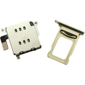 YESUN Dual Sim Card Reader Holder Flex Cable with Sim Card Tray Slot Adapter Replacement for iPhone 11 (White)