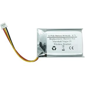 800mAh 3.7V Replacement Battery for Marshall Major IV Wireless Headset, VDL603040, USN-802540PCN-MA