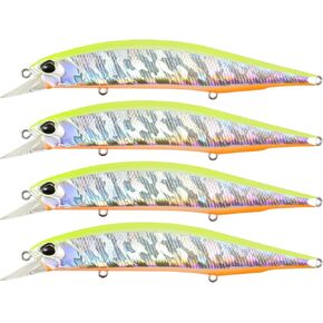 Realis DUO Realis Jerkbait 120mm/4.7": Pack of 4 PCs- Fishing lure for a wider variety of fishes with three hooks Suspending Sinking Type for Anglers Minnow Hardbody Baits