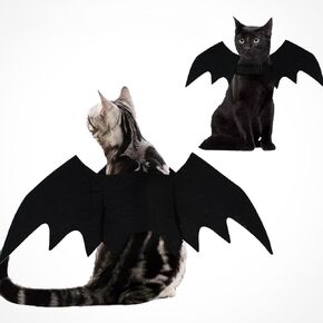 Cat Bat Wings Costumes Pet Bat Wings Halloween Cat Costumes Cute Kitten Costume for Small Dogs X-Small