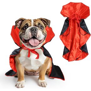 Dogs Halloween Costumes, Dog Vampire Cloak, Halloween Costumes for Small Medium Large Dogs Pets (Medium)