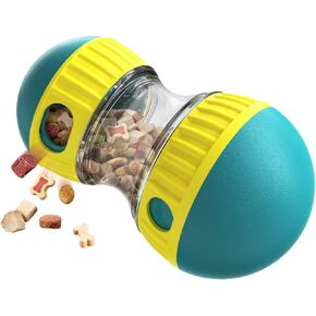 Interactive Dog Treat Dispenser and Puzzle Toys, Dog Slow Food Feeder Rolling Ball for Reducing Boredom and IQ Training Toys, Red
