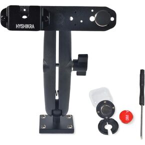 Universal Walkie-Talkie and CB Microphone Bracket, Self Tapping Screw Mounting Radio Holder with Mobile Mic Magnetic Kit for Baofeng Cobra Yaesu Midland Motorola
