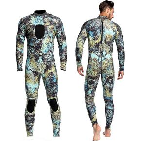 Wetsuits Mens 3MM Camo Neoprene Scuba Diving Unisex One Piece Sport Skin Spearfishing Full Suit