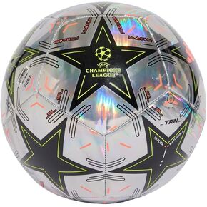 adidas Unisex-Adult WUCL League Soccer Ball, White/Aurora Black/Turbo/Silver Metallic, 5