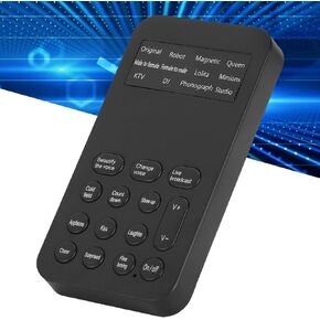 Voice Changer Sound Card for Phone Computer, 12 K Song Functions, 8 Sound Effects, Male Female Baby Loli Voice, Fine Tuning, Universal Sound Card for Live Broadcast, Entertainment