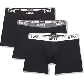 BOSS Men's Power 3-Pack Bold Logo Boxer Briefs