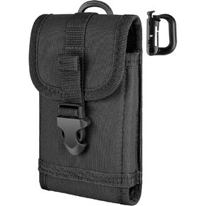 IronSeals Molle Tactical Pouch Compact Utility Gadget Waist Bag Phone Holster for iPhone 15 Pro/15/14 Pro/14/13 Pro/13/13 Mini/12 Pro/12/12 mini/11 Pro Max/XS Max/, Samsung S24/S23/S22/S20/S10
