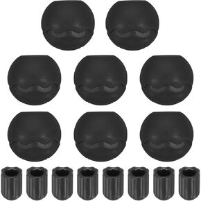 PATIKIL 0.51 Inch Chair Feet Replacement, 8 Pack TPE Outdoor Camping Chair Leg Tips Ball Cap Folding Chair Legs Floor Protectors Stability on Rugged Fit for 0.51"(13mm) Chair Feet, Black