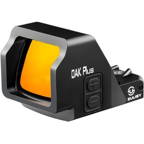 Oak Plus Full Size Red Dot Sight for RMR Footprint Mount, 3.5 MOA Shake Awake 1x26mm Open Reflex Sights Optics Side Mounted Battery