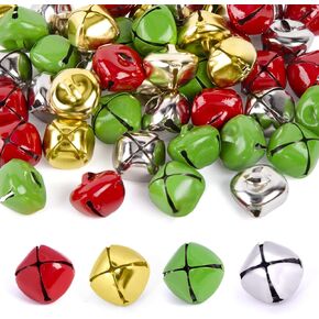 MCPINKY 100PCS Jingle Bells, Metal Craft Bells Bulk DIY Bells Decor Door Bell for Dogs Music Makers, 1 Inch, Silver