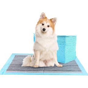 FluffyDream Super Absorbent Waterproof Dog and Puppy Pet Training Pad, Housebreaking Pet Pad,Blue (22"x22"Odor Control, Scented (100PCS))