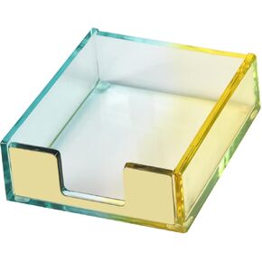 Koqye Black Acrylic Sticky Notes Pad Holder, Desk Organizer for 3×3 Inches Sticky Note Pads Office Home Desk Supplies