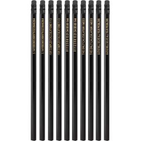 Tphox Set of 10 Grammar Pencils，HB Pencil，All black pencil refills/Literary Pencils/Educational Pencils/pencils for School/Office, Compliments