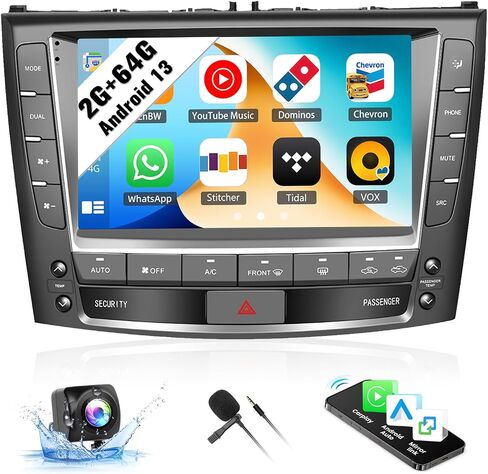 راديو سيارة SIXWIN 2G+64G Android لسيارة Lexus IS250 IS300 IS350 2006-2012 شاشة لمس 9 بوصة مع CarPlay Android Auto Mirror Link بلوتوث نظام تحديد المواقع والملاحة WiFi FM SWC كاميرا احتياطية MIC in Saudi Arabia