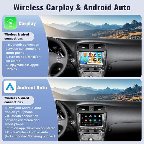 راديو سيارة SIXWIN 2G+64G Android لسيارة Lexus IS250 IS300 IS350 2006-2012 شاشة لمس 9 بوصة مع CarPlay Android Auto Mirror Link بلوتوث نظام تحديد المواقع والملاحة WiFi FM SWC كاميرا احتياطية MIC in Saudi Arabia
