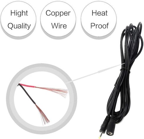 PUDXLRE LIVISN 1.5M 4.0mm x 1.7mm Female to 4.0mm x 1.7mm Male Plug Extension Cable DC Power Adapter Cable in Kuwait