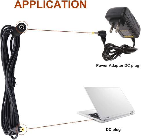 PUDXLRE LIVISN 1.5M 4.0mm x 1.7mm Female to 4.0mm x 1.7mm Male Plug Extension Cable DC Power Adapter Cable in Kuwait