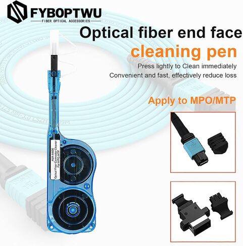1 Pack Fiber Optic Cleaner Pen for MTP MPO Connector Fiber Optic Cleaning Tool Cleaner, up to 600 Cleans, Green in Saudi Arabia